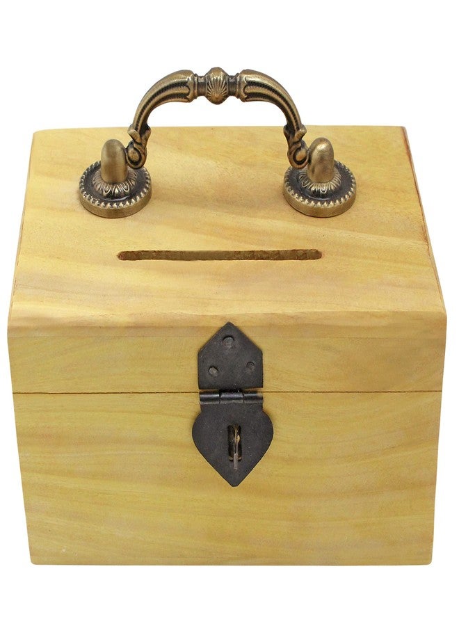 ات او اس 365 حصالة نقود خشبية عتيقة مصنوعة يدويًا من ITOS365 - صندوق توفير العملات المعدنية - حصالة على شكل خنزير - هدايا للأطفال والفتيات والفتيان والكبار - Image 1